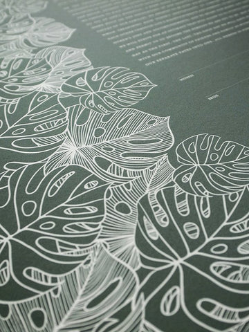 Signature Ketubah - Tropical Flora