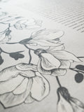 Signature Ketubah - Southern Magnolias on Bookcloth