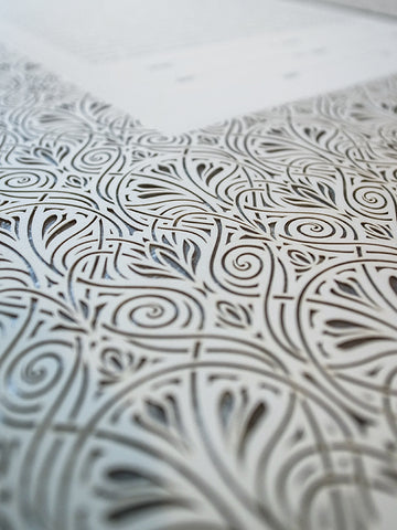Papercut Ketubah Art Nouveau Lace