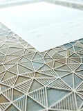 Ketubah Papercut - Geometric (Printed Border)