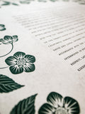 Signature Ketubah Design (Cotton Paper) Blooming Garden