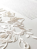 Ketubah Papercut - Southern Magnolias (Classic Design)