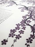 Signature Ketubah Falling Blossoms