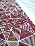 Ketubah Papercut - Geometric (Metallic Border)