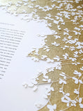 Ketubah Papercut - Sprigs (Metallic Border)
