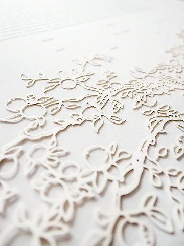 Papercut Ketubah Branches