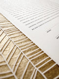 Ketubah Papercut - Chevron Lines (Metallic Border)