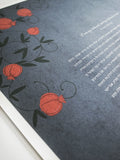 Signature Ketubah Design (Cotton Paper) Pomegranate Branches