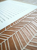 Ketubah Papercut - Chevron Lines (Metallic Border)