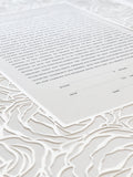 Ketubah Papercut - Roses Frame (Classic Design)