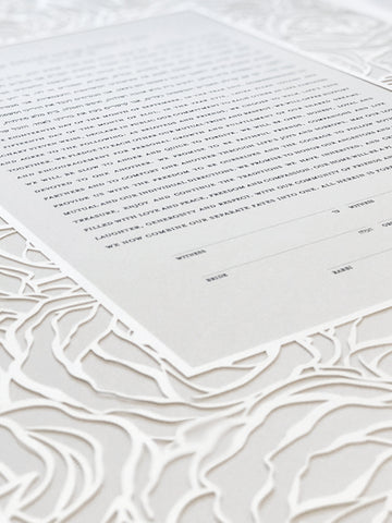 Papercut Ketubah Roses Frame