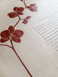 Signature Ketubah Design (Washi Paper) Orchid Branch