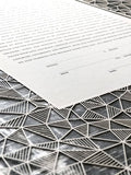 Ketubah Papercut - Geometric (Metallic Border)