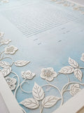 Ketubah Papercut - Blooming Garden (Classic Design)