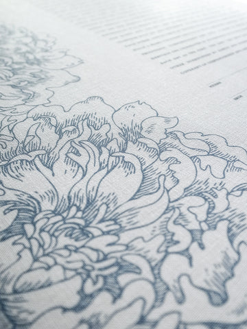 Signature Ketubah Design (Bookcloth) Peonies