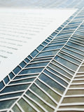 Ketubah Papercut - Chevron Lines (Printed Border)