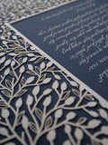 Ketubah Papercut - Lace Leaves (Classic Design)