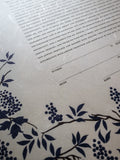 Signature Ketubah Design (Washi Paper) Grapevines