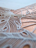 Ketubah Papercut - Tropical Frame (Metallic Border)