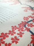 Signature Ketubah Design (Bookcloth) Falling Blossoms