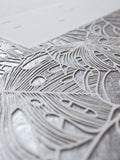 Ketubah Papercut - Tropical Frame (Metallic Border)