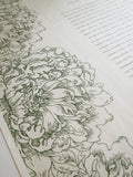 Signature Ketubah Design (Washi Paper) Peonies