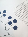 Signature Ketubah - Circle Tree on Bookcloth