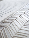 Ketubah Papercut - Chevron Lines (Metallic Border)