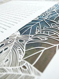 Ketubah Papercut - Tropical Frame (Printed Border)