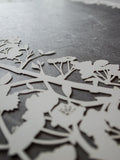 Papercut Ketubah Cherry Blossoms on Washi Paper