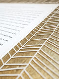 Ketubah Papercut - Chevron Lines (Metallic Border)