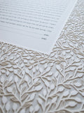 Papercut Ketubah Lace leaves