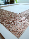 Ketubah Papercut - Trellis (Metallic Border)