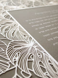 Ketubah Papercut - Tropical Frame (Classic Design)