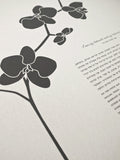 Signature Ketubah Design (Cotton Paper) Orchid Branch