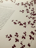 Signature Ketubah Design (Cotton Paper) Sprigs