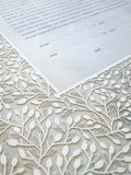 Ketubah Papercut - Lace Leaves (Classic Design)