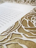 Papercut Ketubah Roses Frame