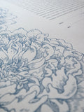 Signature Ketubah Design (Bookcloth) Peonies