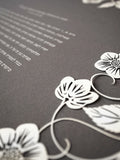 Papercut Ketubah Blooming Garden