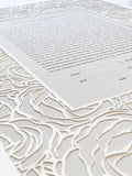 Ketubah Papercut - Roses Frame (Classic Design)