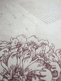 Signature Ketubah Design (Washi Paper) Peony Corner