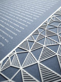 Ketubah Papercut - Geometric (Classic Design)