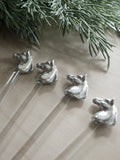 Pewter Horse Drink Stirrers - Free Shipping