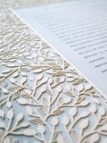 Ketubah Papercut - Lace Leaves (Classic Design)
