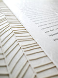 Ketubah Papercut - Chevron Lines (Classic Design)