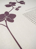 Signature Ketubah - Orchid Branch on Bookcloth