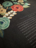 Signature Ketubah Blooming Branches on Bookcloth