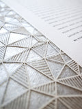Ketubah Papercut - Geometric (Metallic Border)