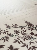 Signature Ketubah Design (Bookcloth) Grapevines